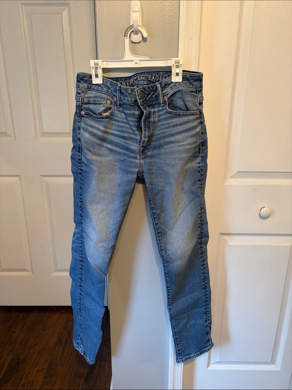American Eagle Outfitters Men's Light Blue Slim Straight Jeans